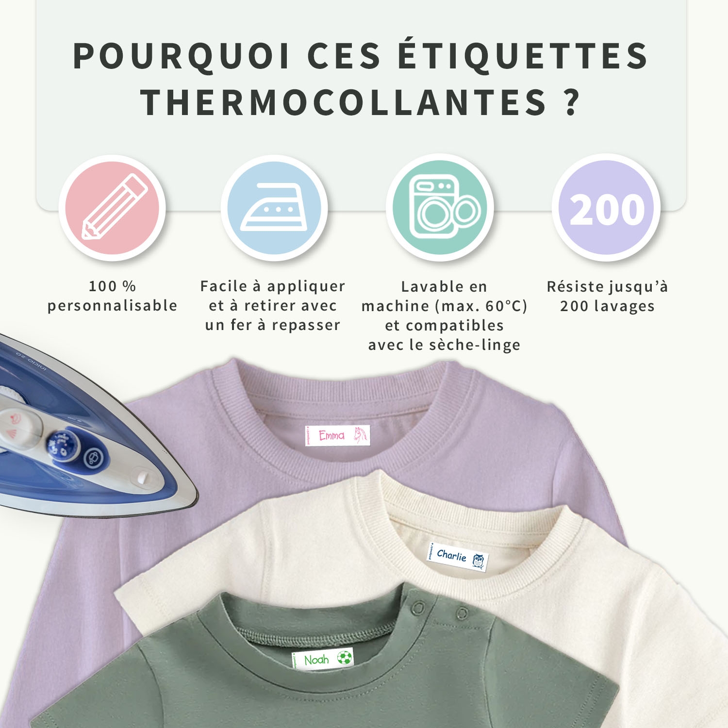 Étiquettes Thermocollantes
