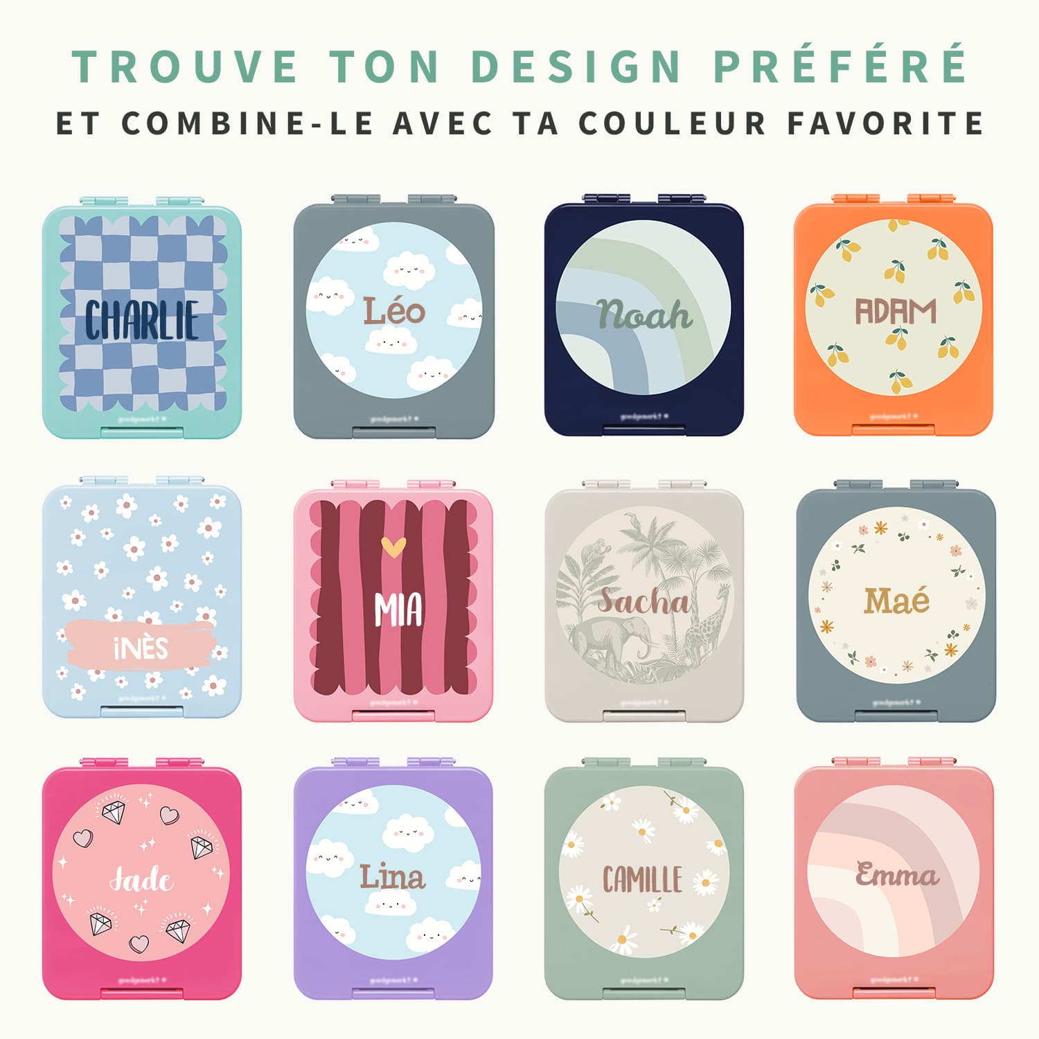 Boîte à Goûter Personnalisée Tendance
