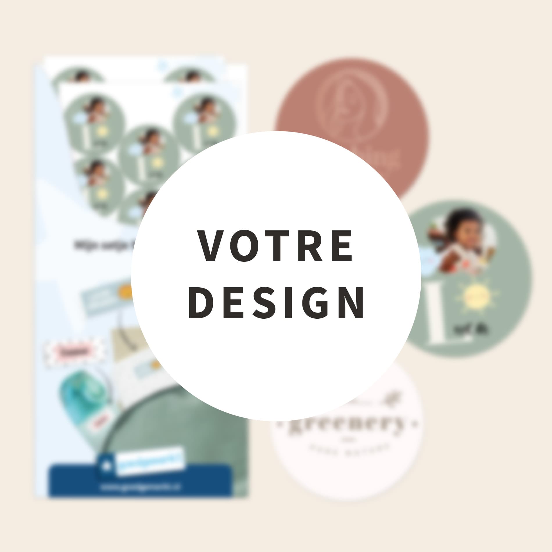 Étiquettes autocollantes rondes sur-mesure