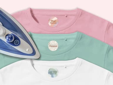 Étiquettes thermocollantes rondes tendance