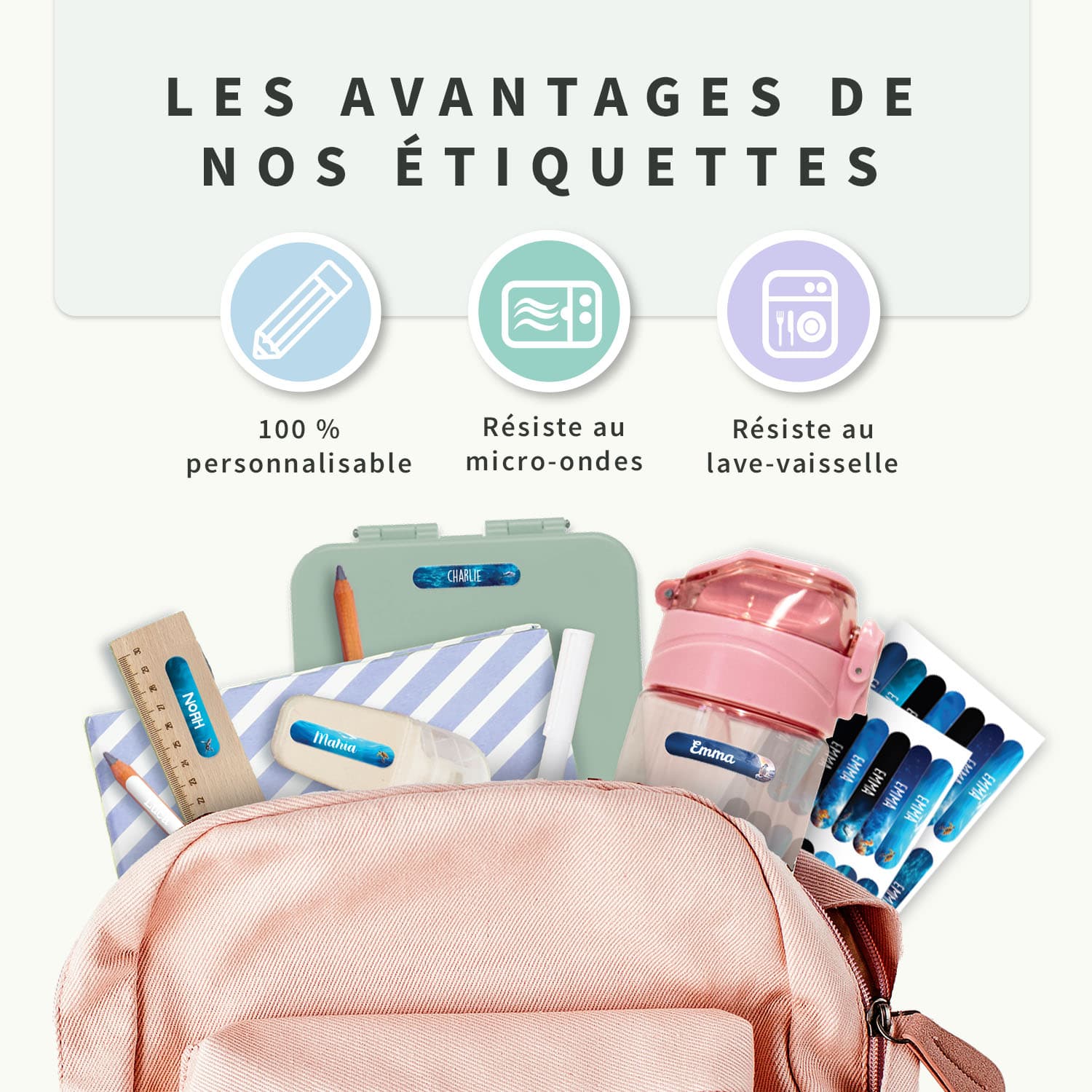 Mini Autocollants au motif réaliste