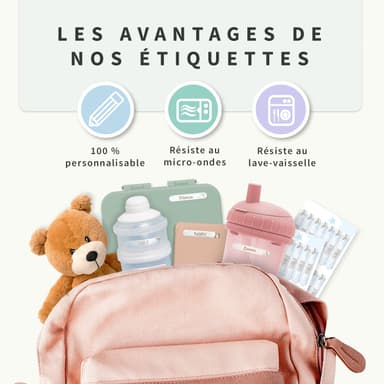 Mini Étiquettes Prénom Aquarelle