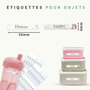 Mini Étiquettes Prénom Aquarelle