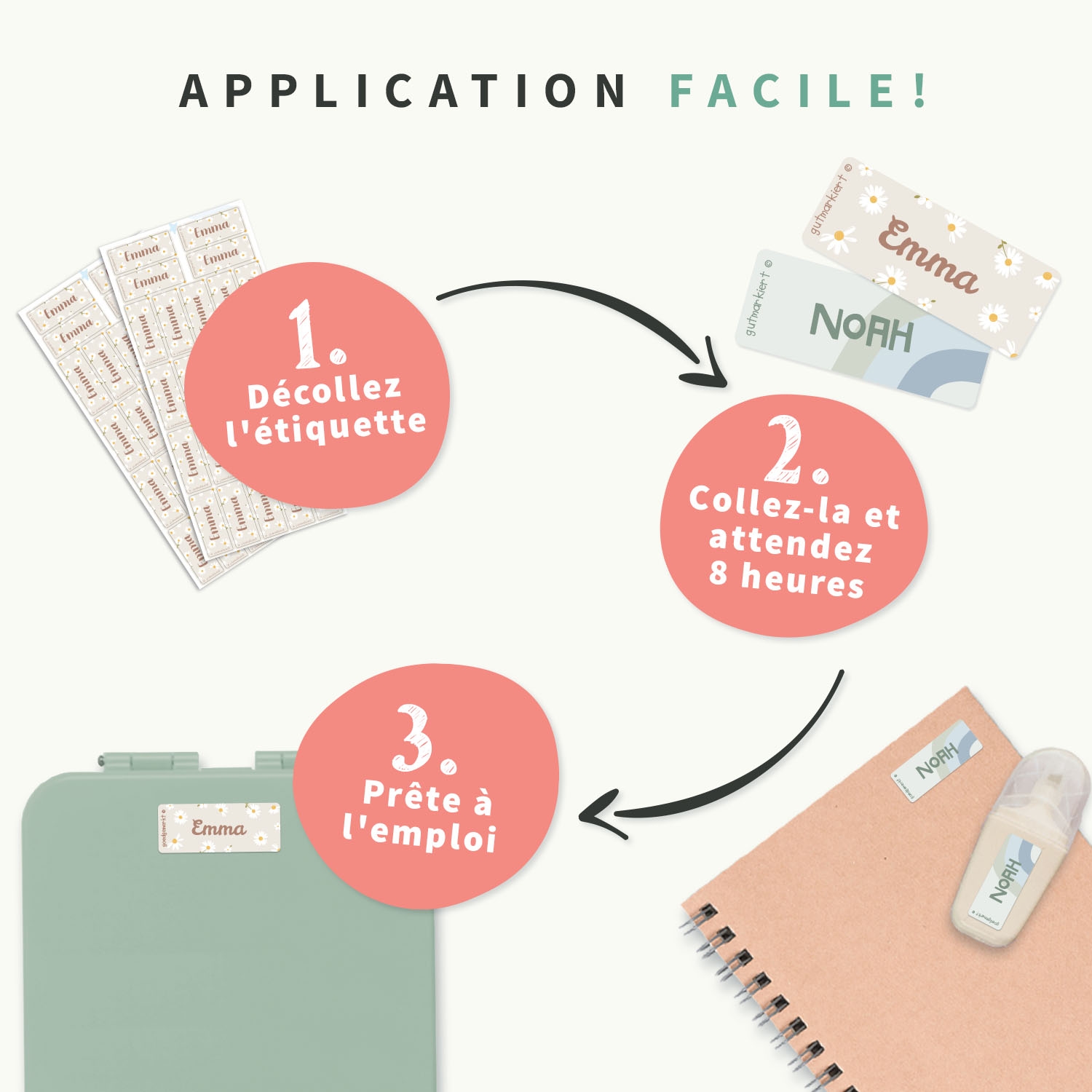 Petites Étiquettes Autocollantes Tendance