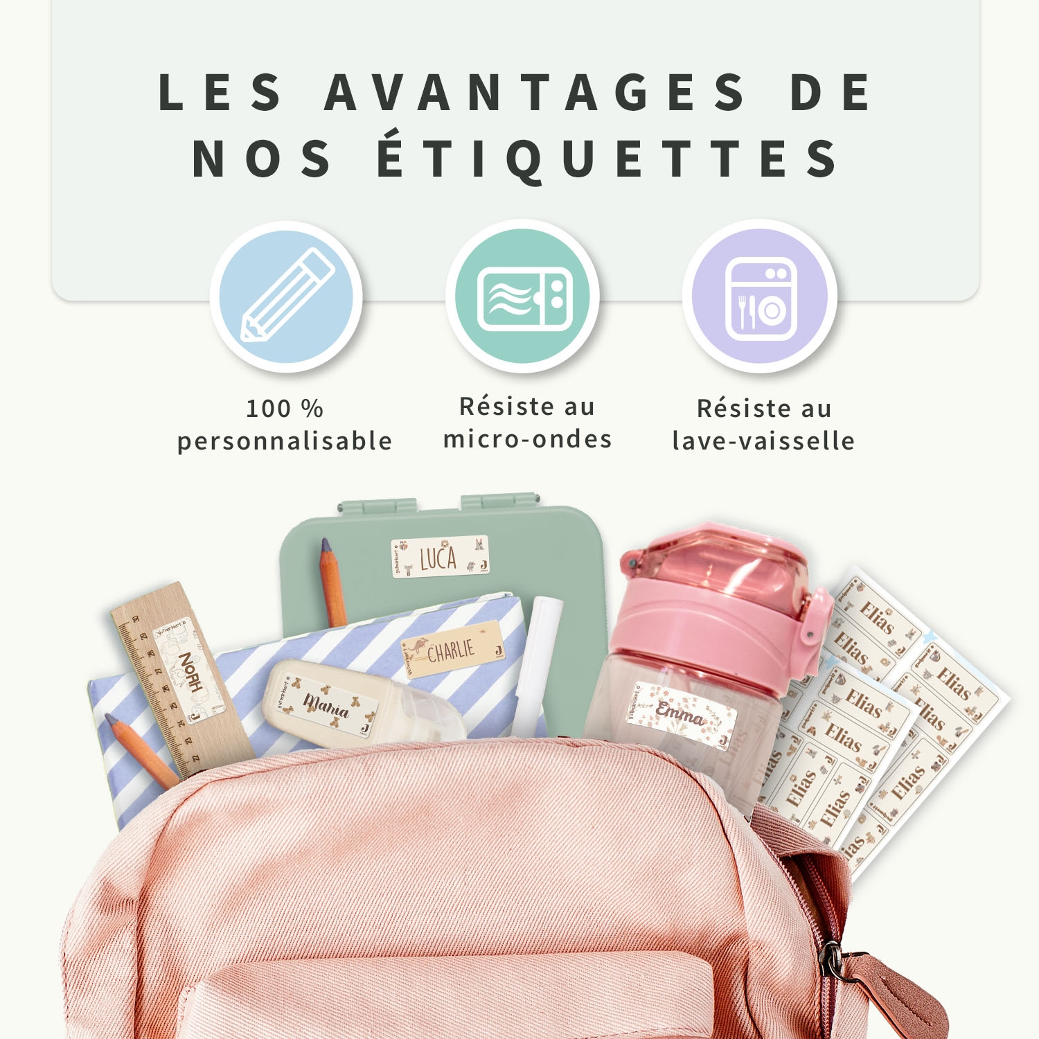 Jollein - Petites Étiquettes Autocollantes