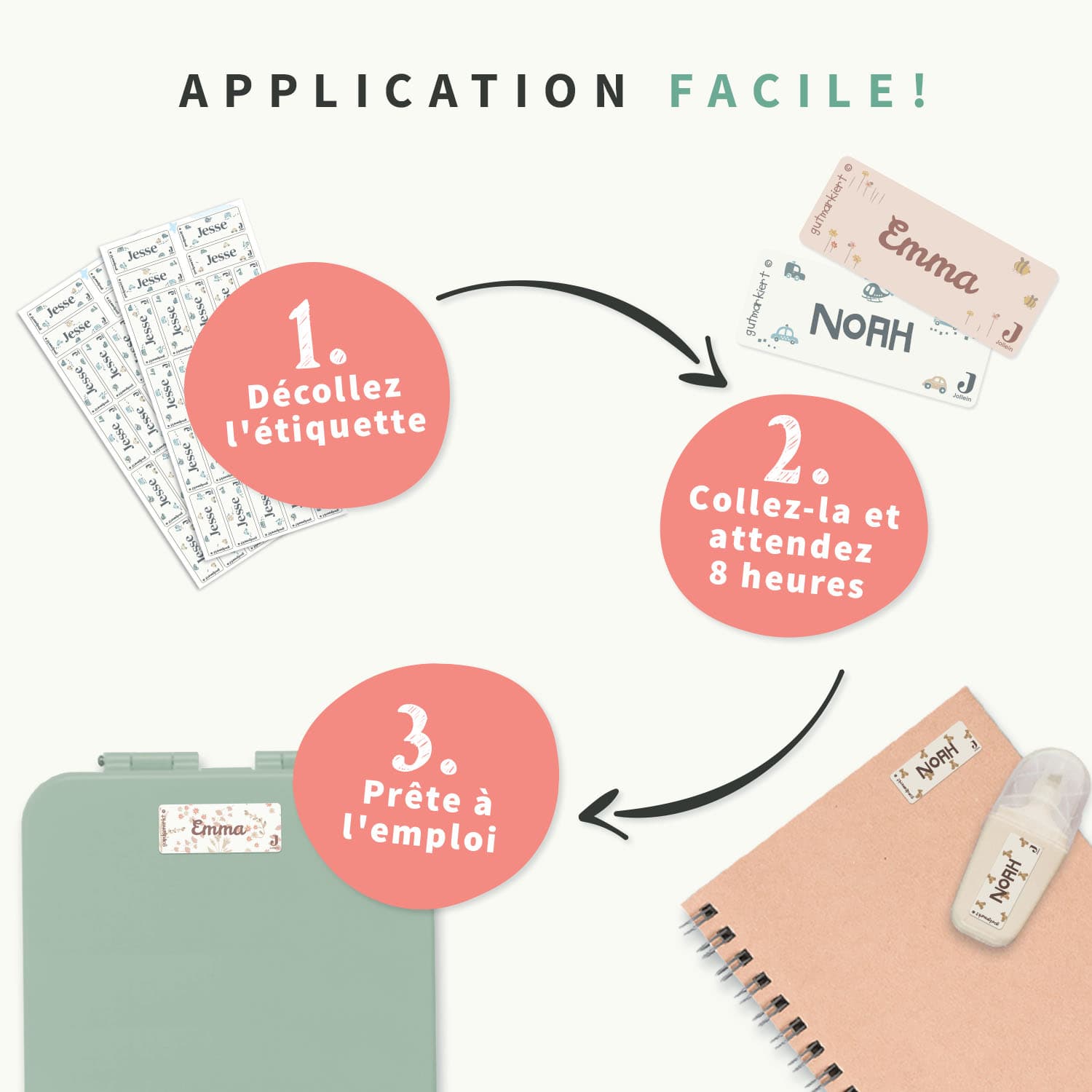 Jollein - Petites Étiquettes Autocollantes