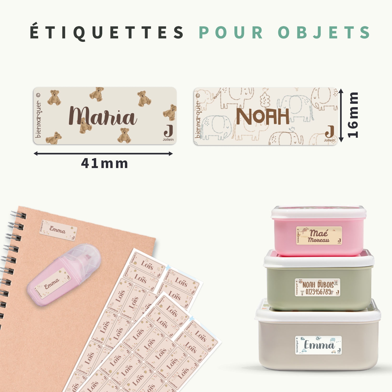 Jollein - Petites Étiquettes Autocollantes