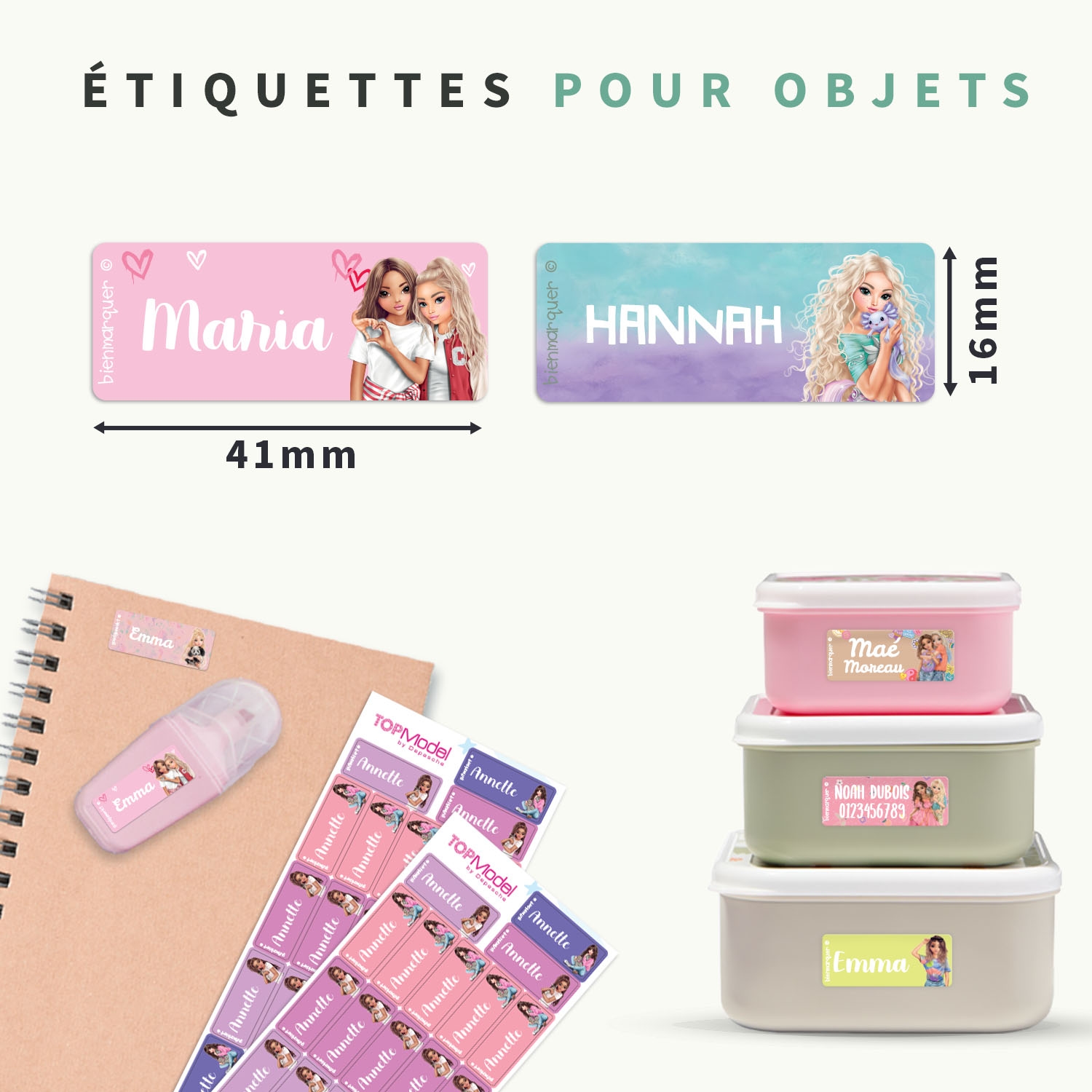 Petites Étiquettes Autocollantes TOPModel
