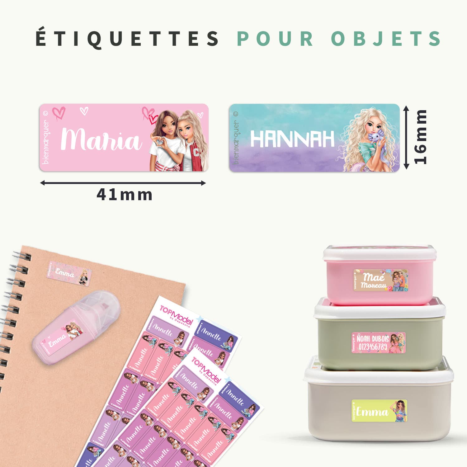 Petites Étiquettes Autocollantes TOPModel