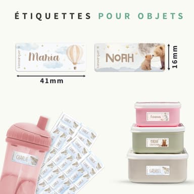 Petites Étiquettes Prénom Aquarelle