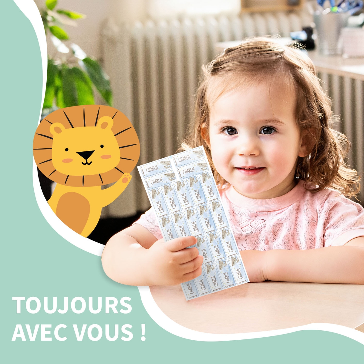 Petites Étiquettes Prénom Aquarelle