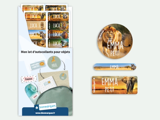 Pack d'Étiquettes Autocollantes pour Objets au motif réaliste