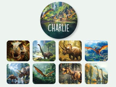 Étiquettes Autocollantes Rondes au motif réaliste