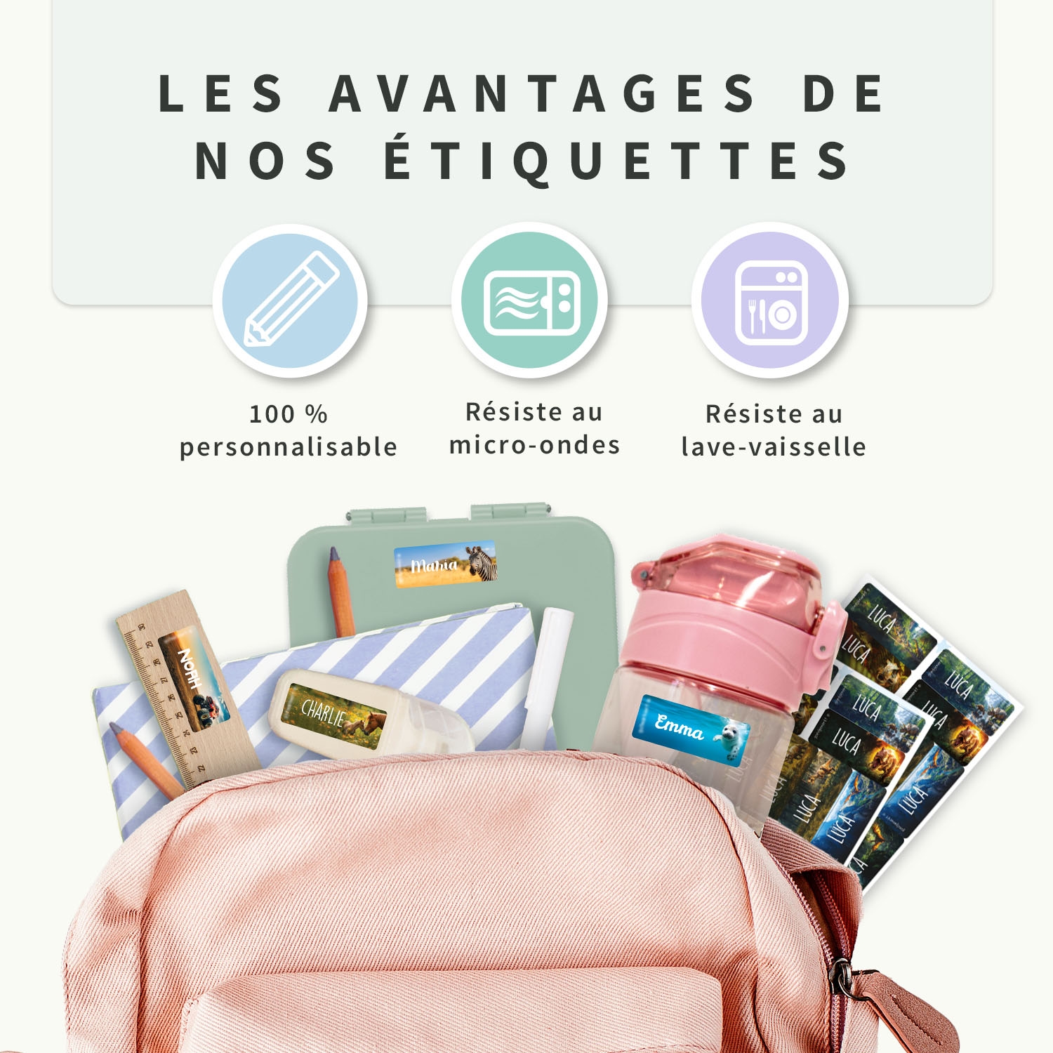 Petites Étiquettes Autocollantes au motif réaliste