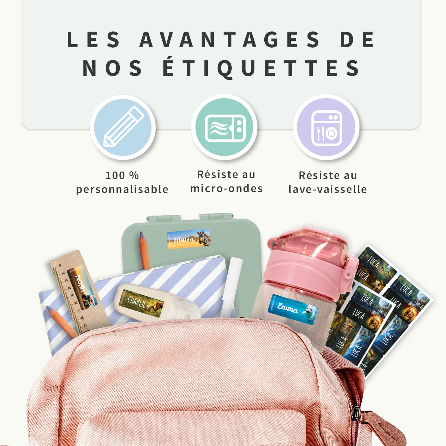 Petites Étiquettes Autocollantes au motif réaliste
