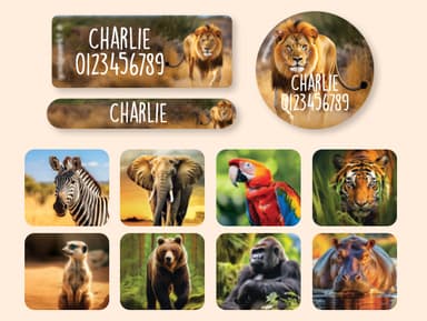 Pack d'Étiquettes Autocollantes pour Objets au motif réaliste