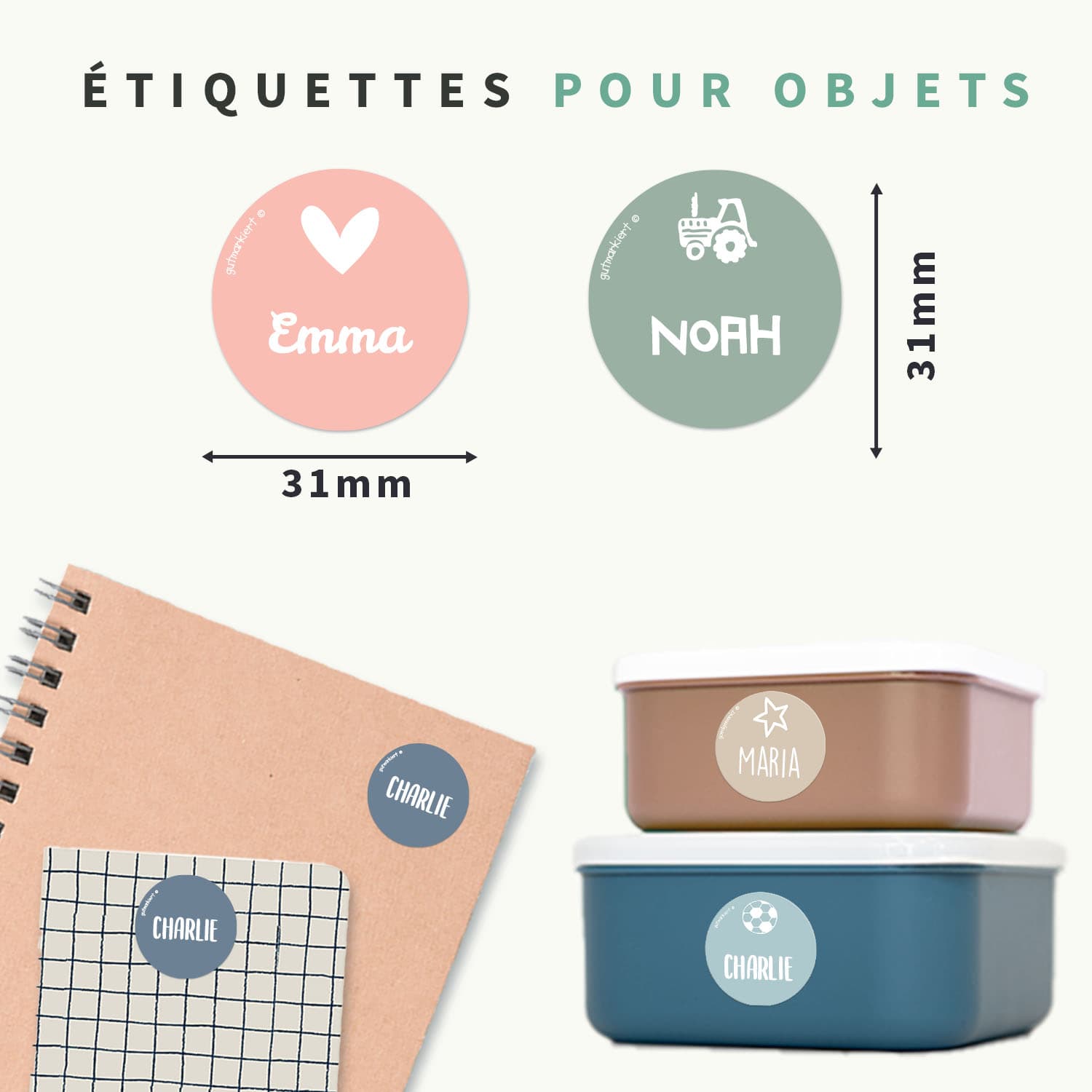 Étiquettes Autocollantes Rondes