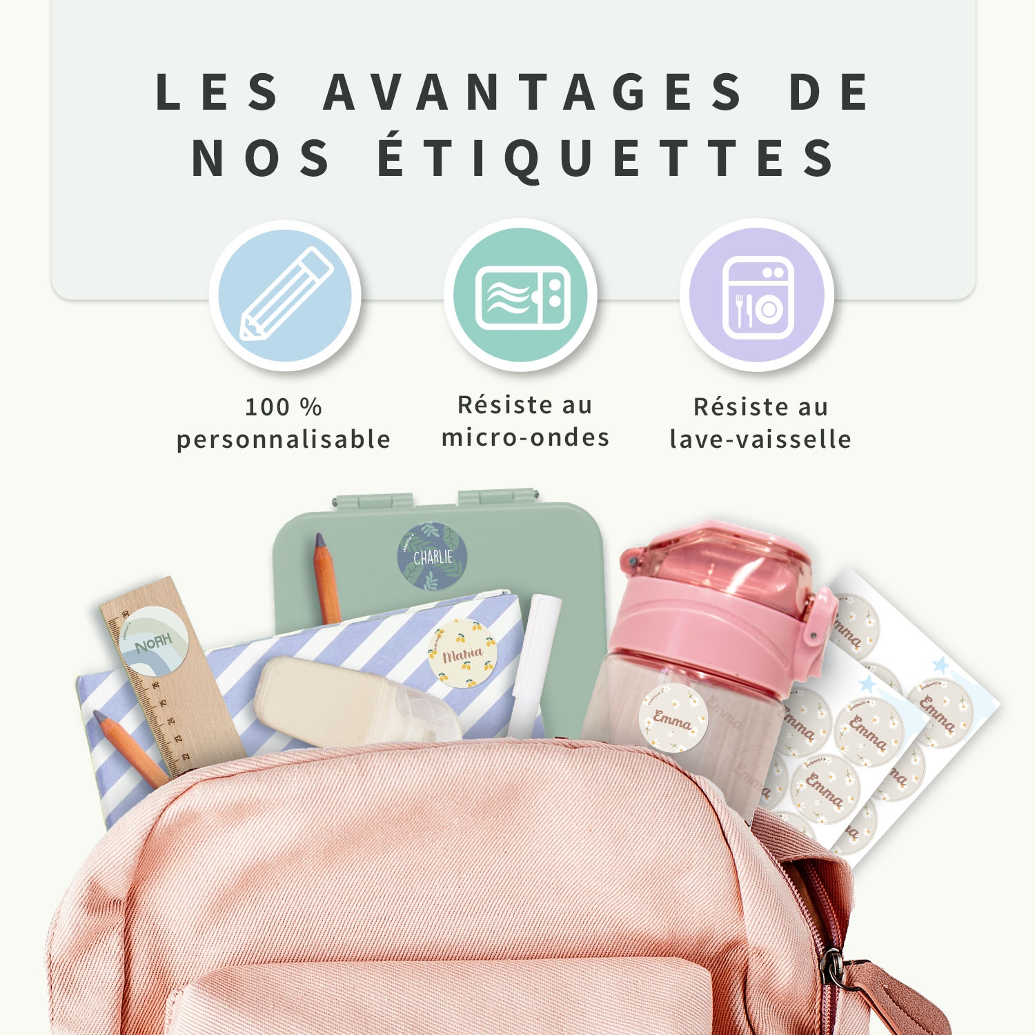 Étiquettes Autocollantes Rondes Tendance