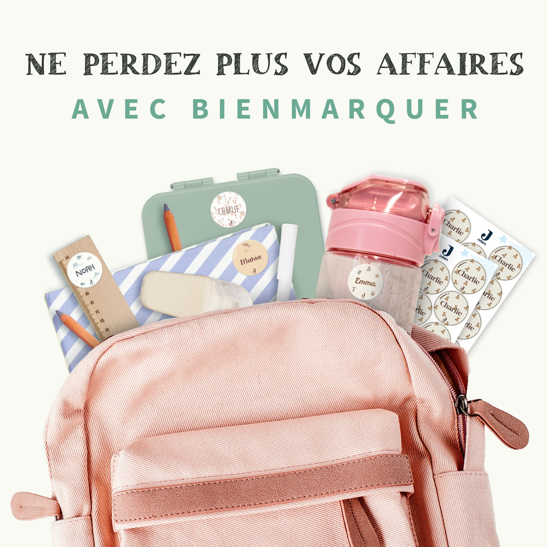 Jollein - Étiquettes Autocollantes Rondes