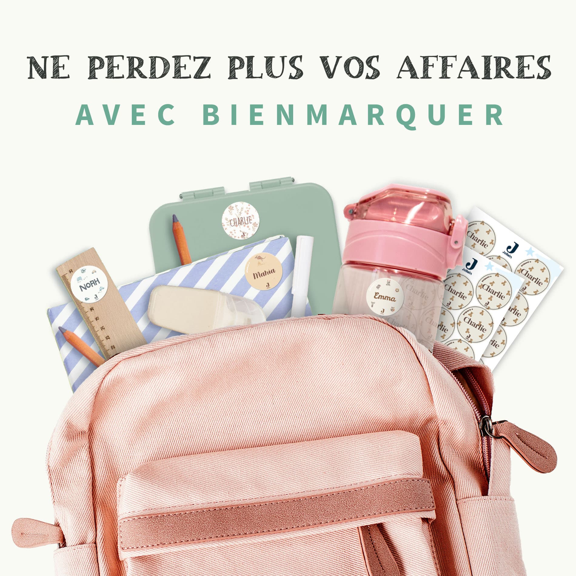 Jollein - Étiquettes Autocollantes Rondes