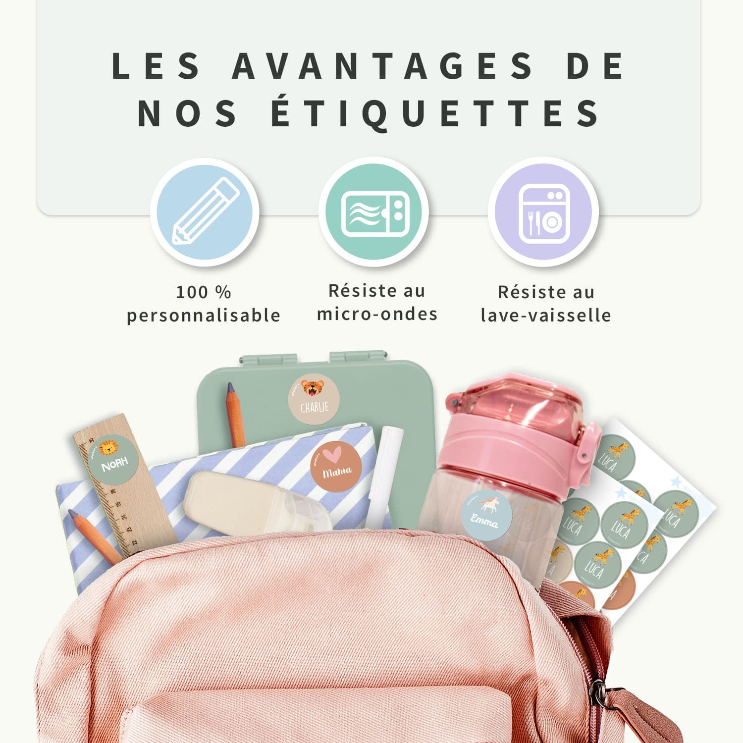 Étiquettes Autocollantes Rondes à Thème