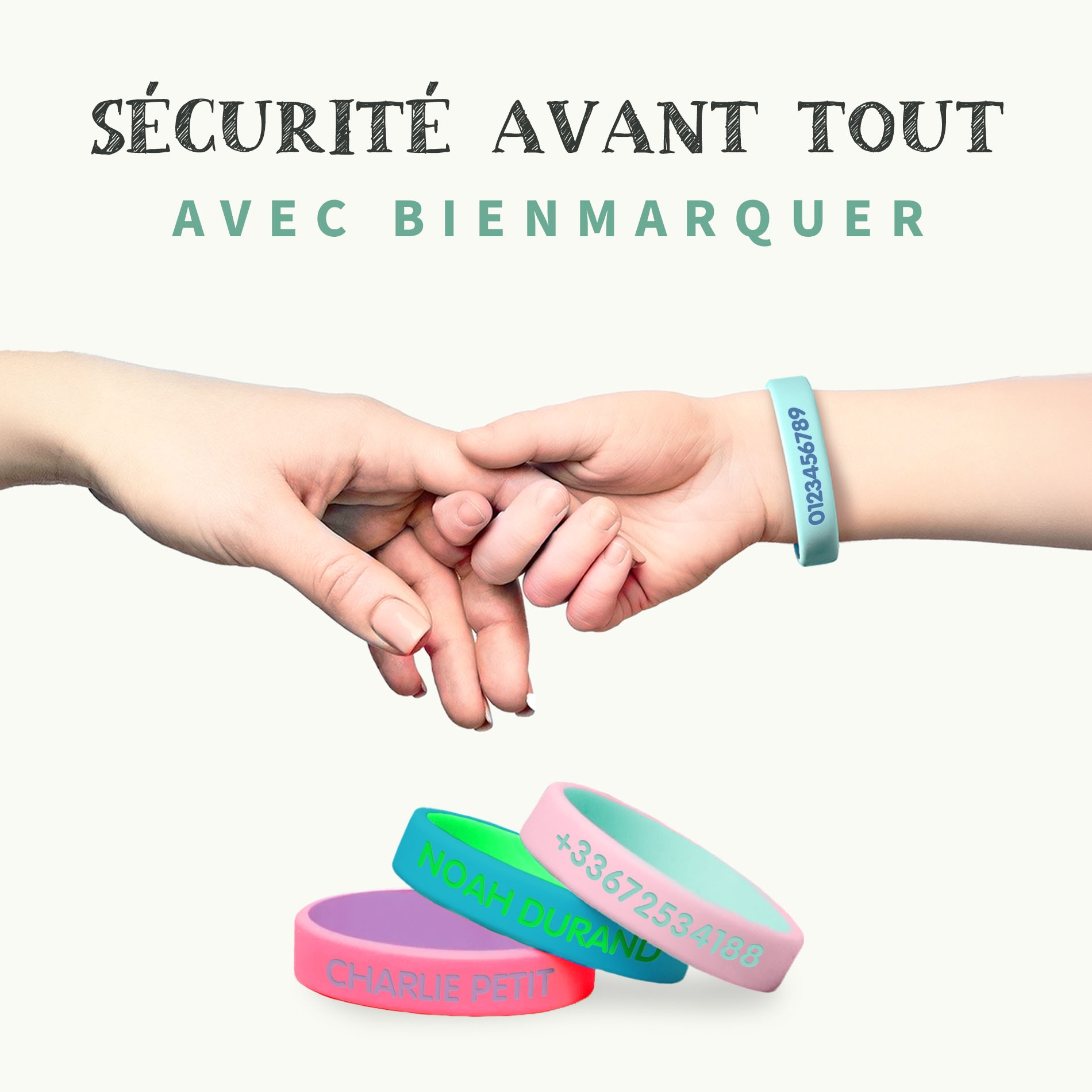 Bracelet SOS bicolore pour enfants