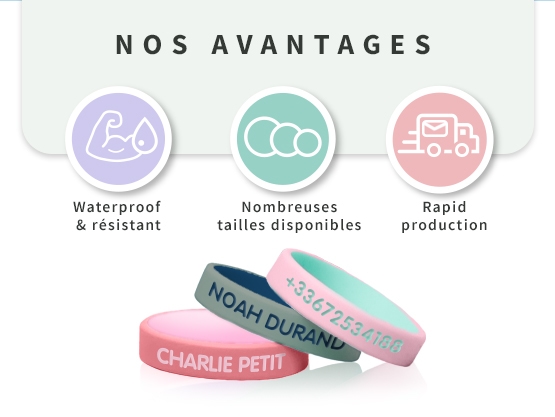 Bracelet SOS bicolore pour enfants