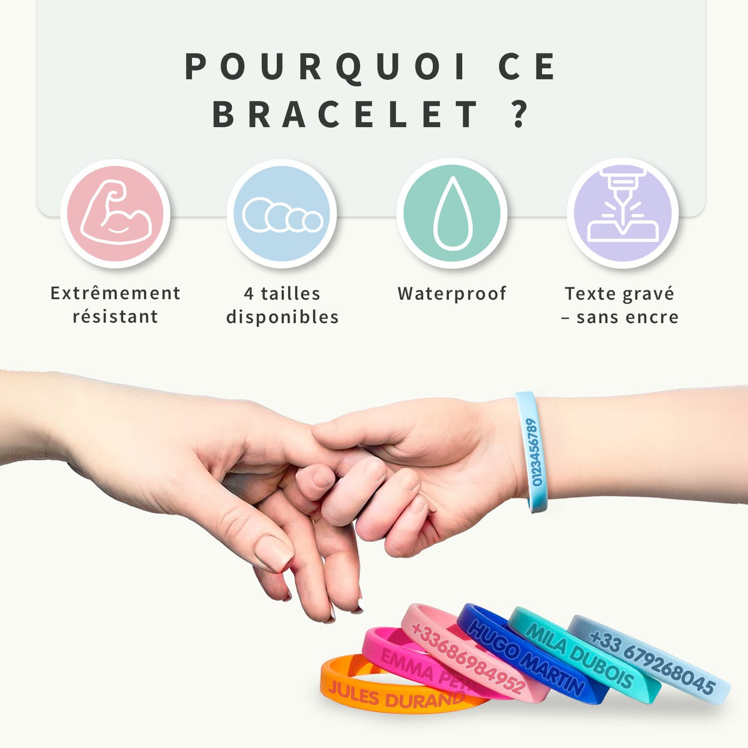 Bracelet SOS fin