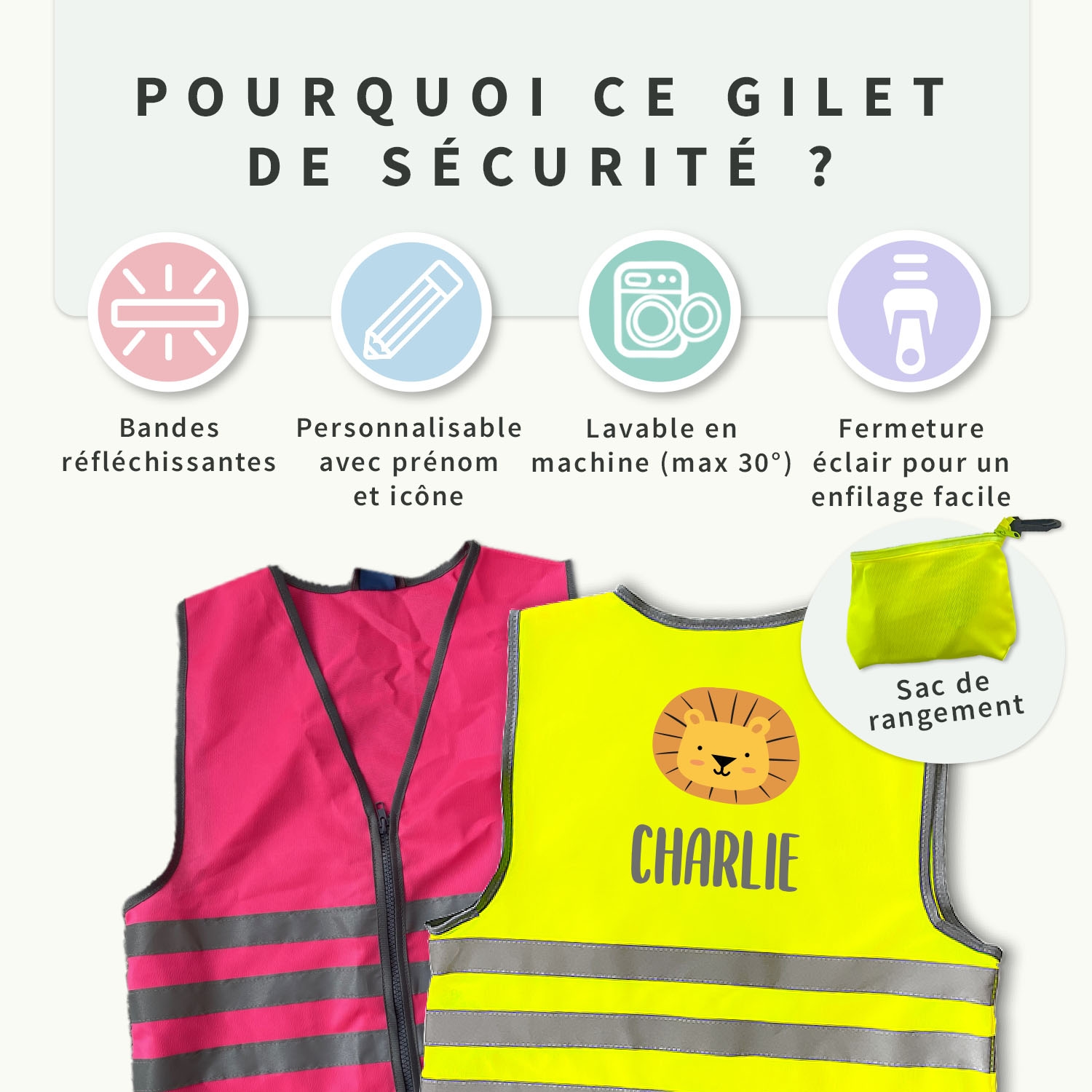 Gilet de sécurité enfant à thème