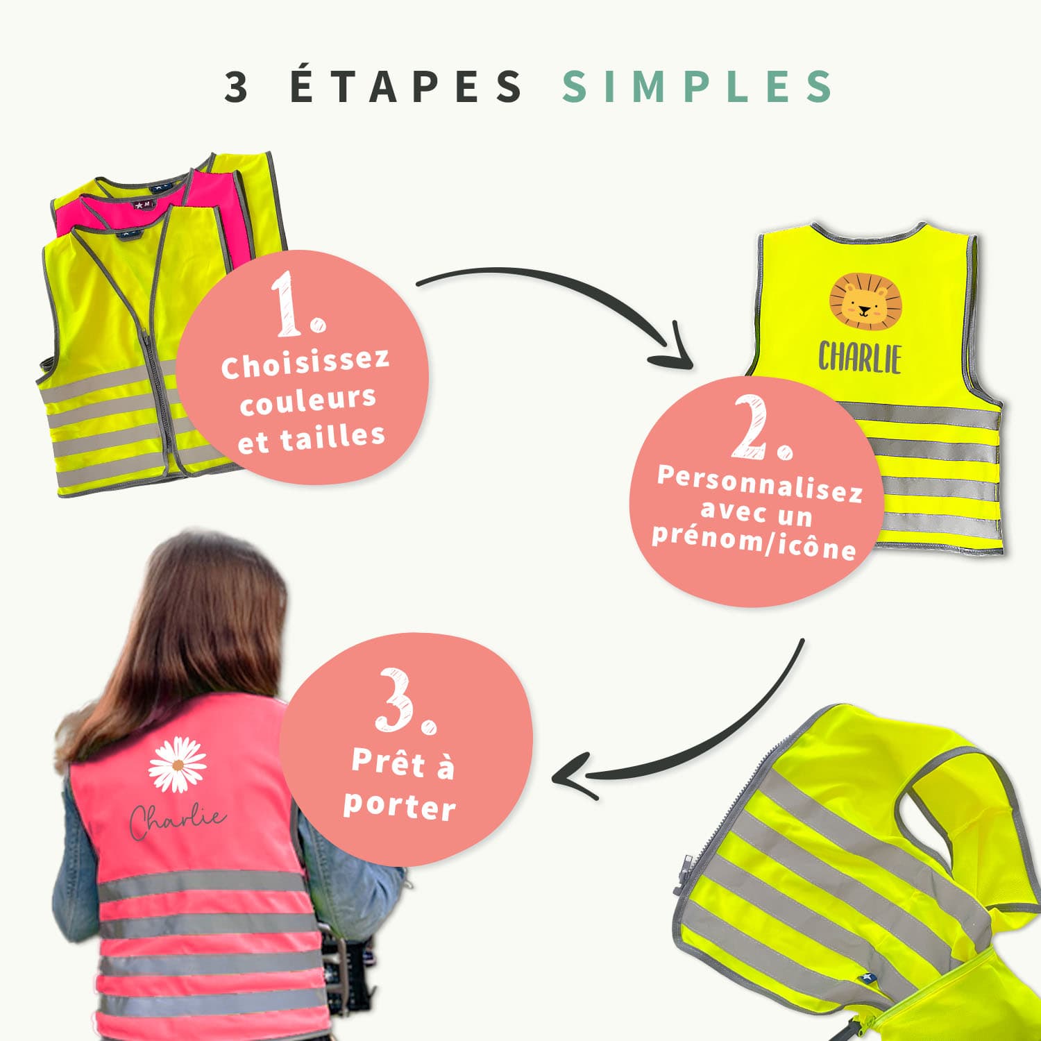 Gilet de sécurité enfant à thème