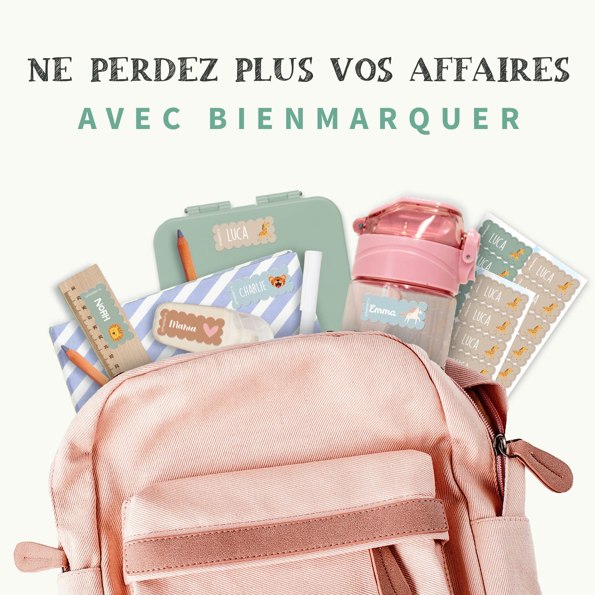 Étiquettes autocollantes avec bords ondulés à thème