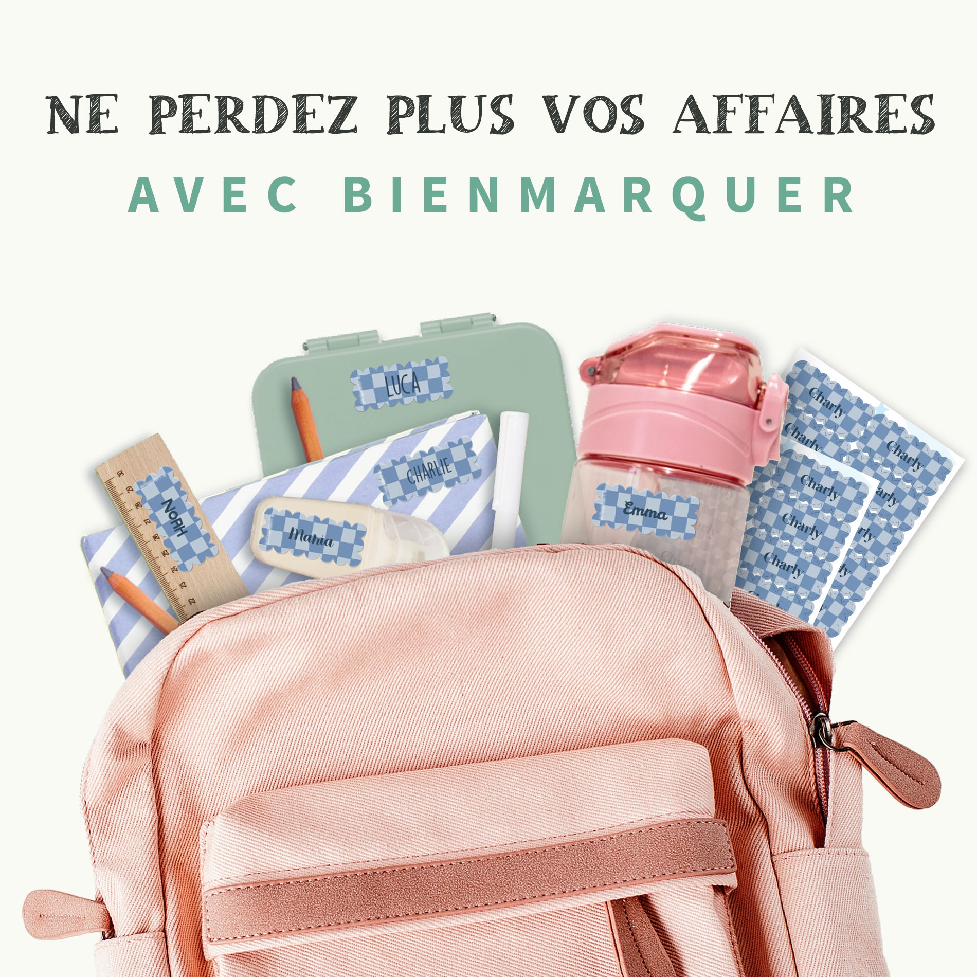 Étiquettes autocollantes avec bords ondulés tendance