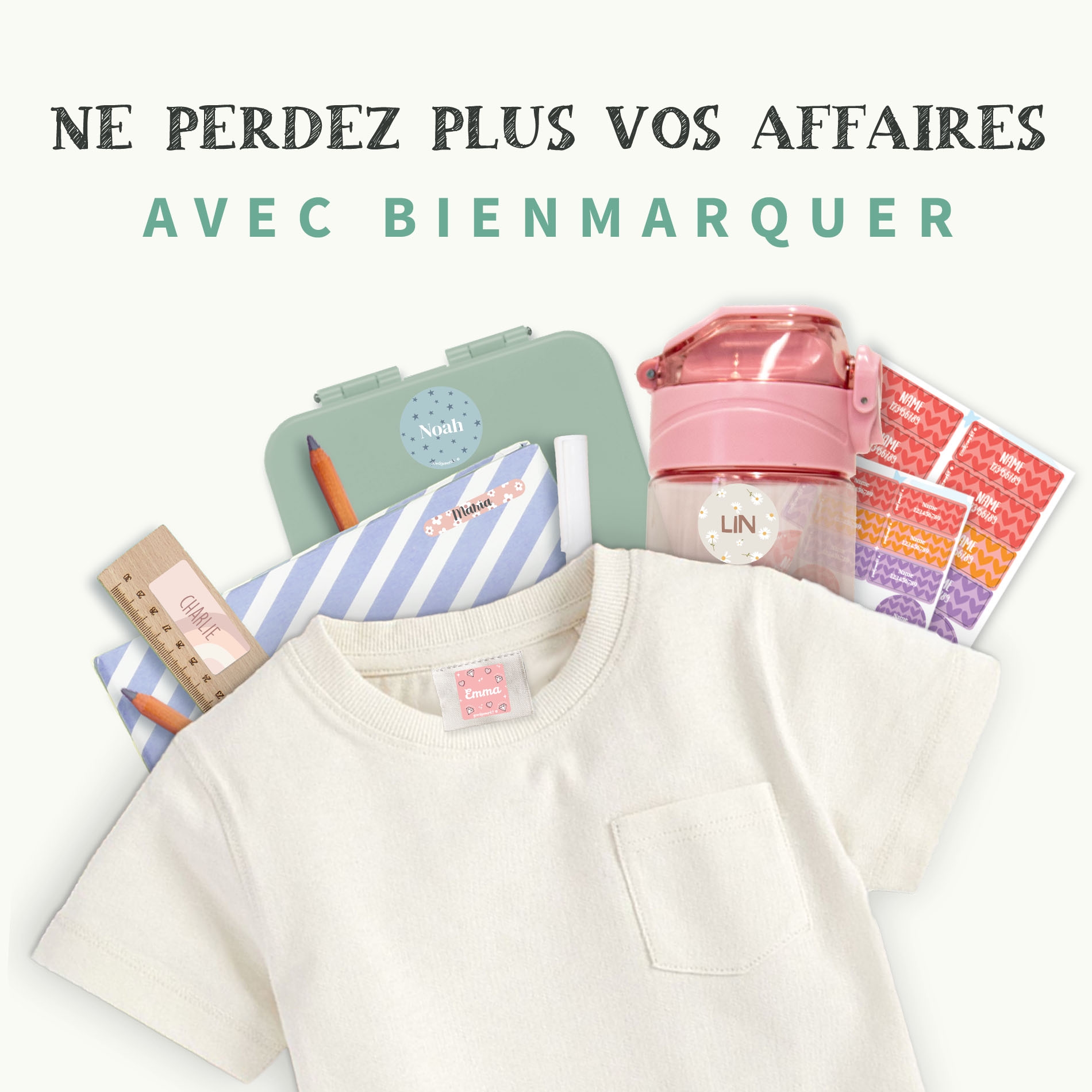 Pack Étiquettes Objets & Vêtements Autocollantes Tendance