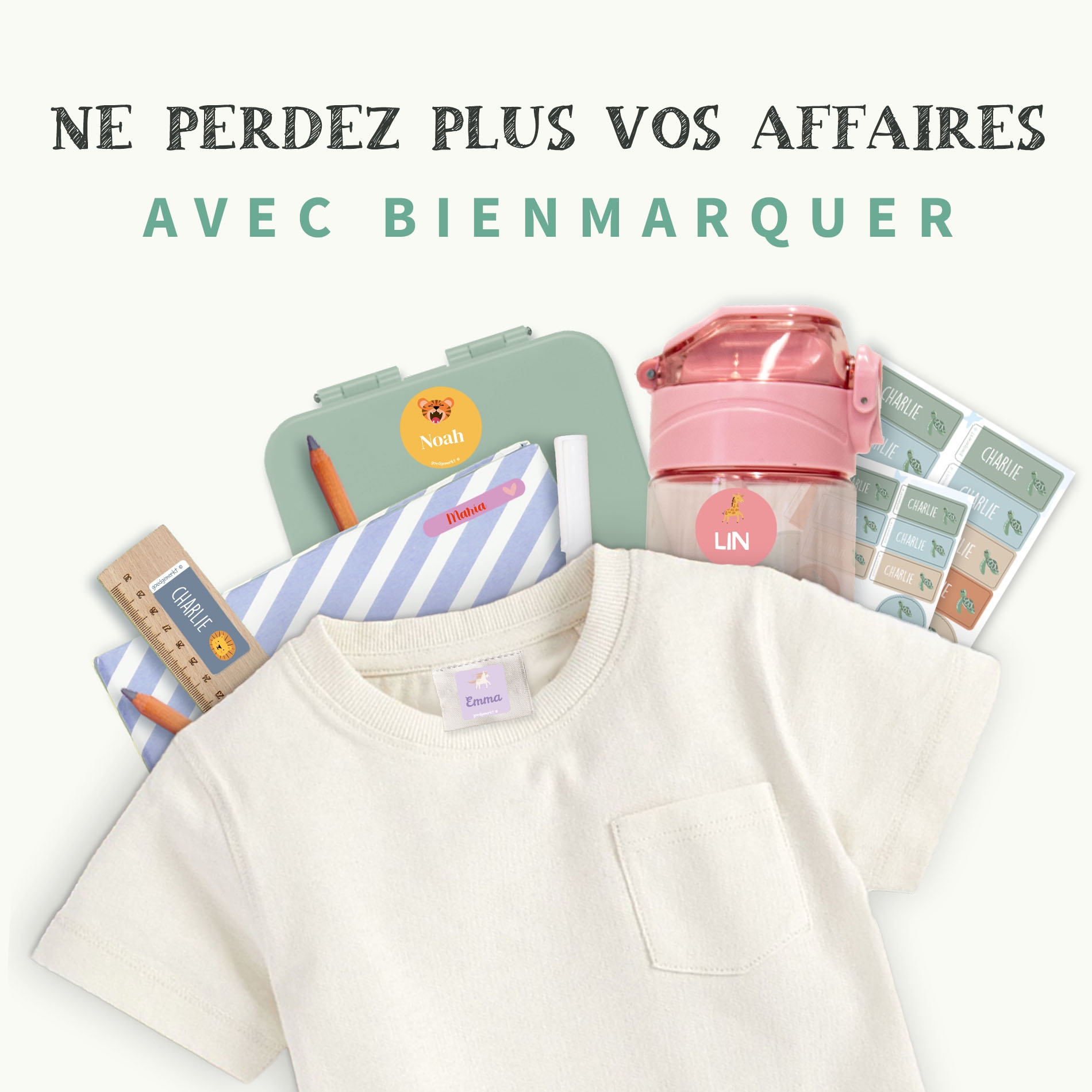 Pack Étiquettes Objets & Vêtements Autocollantes à Thème