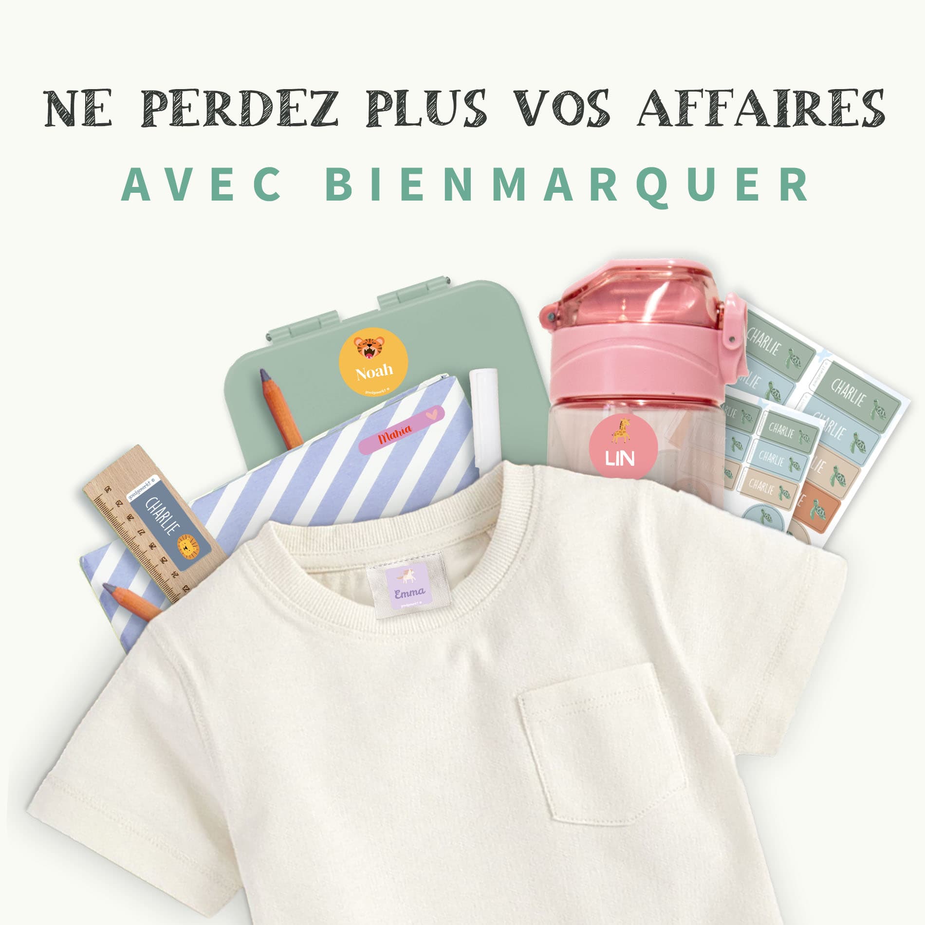 Pack Étiquettes Objets & Vêtements Autocollantes à Thème