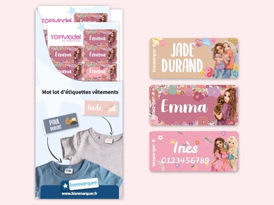 Étiquettes Autocollantes Vêtements TOPModel