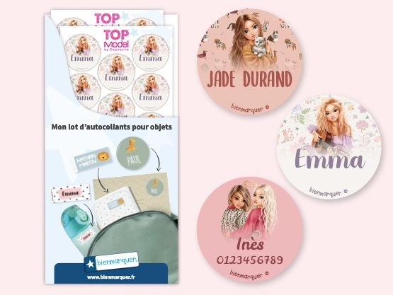 Étiquettes Autocollantes Rondes TOPModel