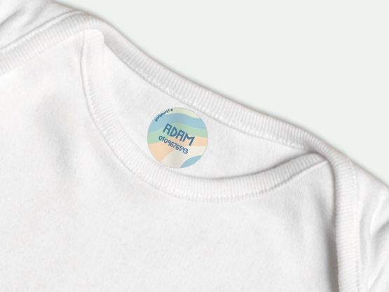 Étiquettes thermocollantes rondes tendance