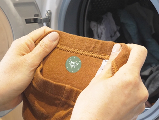 Étiquettes thermocollantes rondes tendance