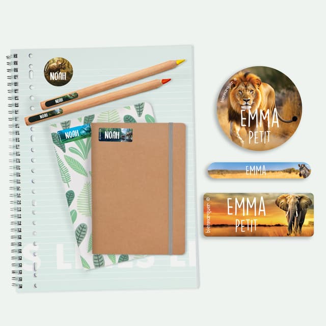 Pack d'Étiquettes Autocollantes pour Objets au motif réaliste