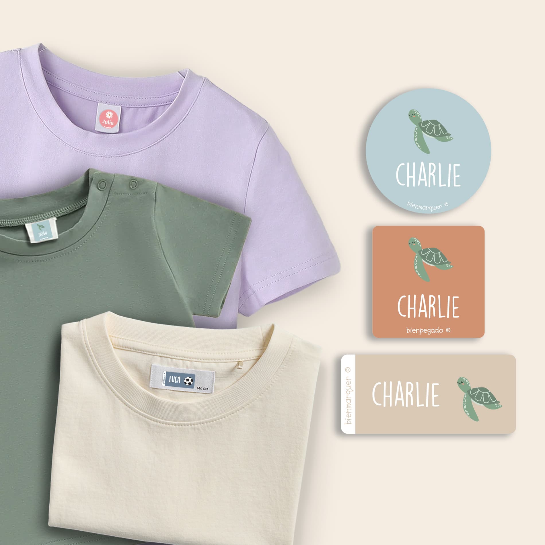 Pack d’Étiquettes Vêtements Autocollantes à Thème