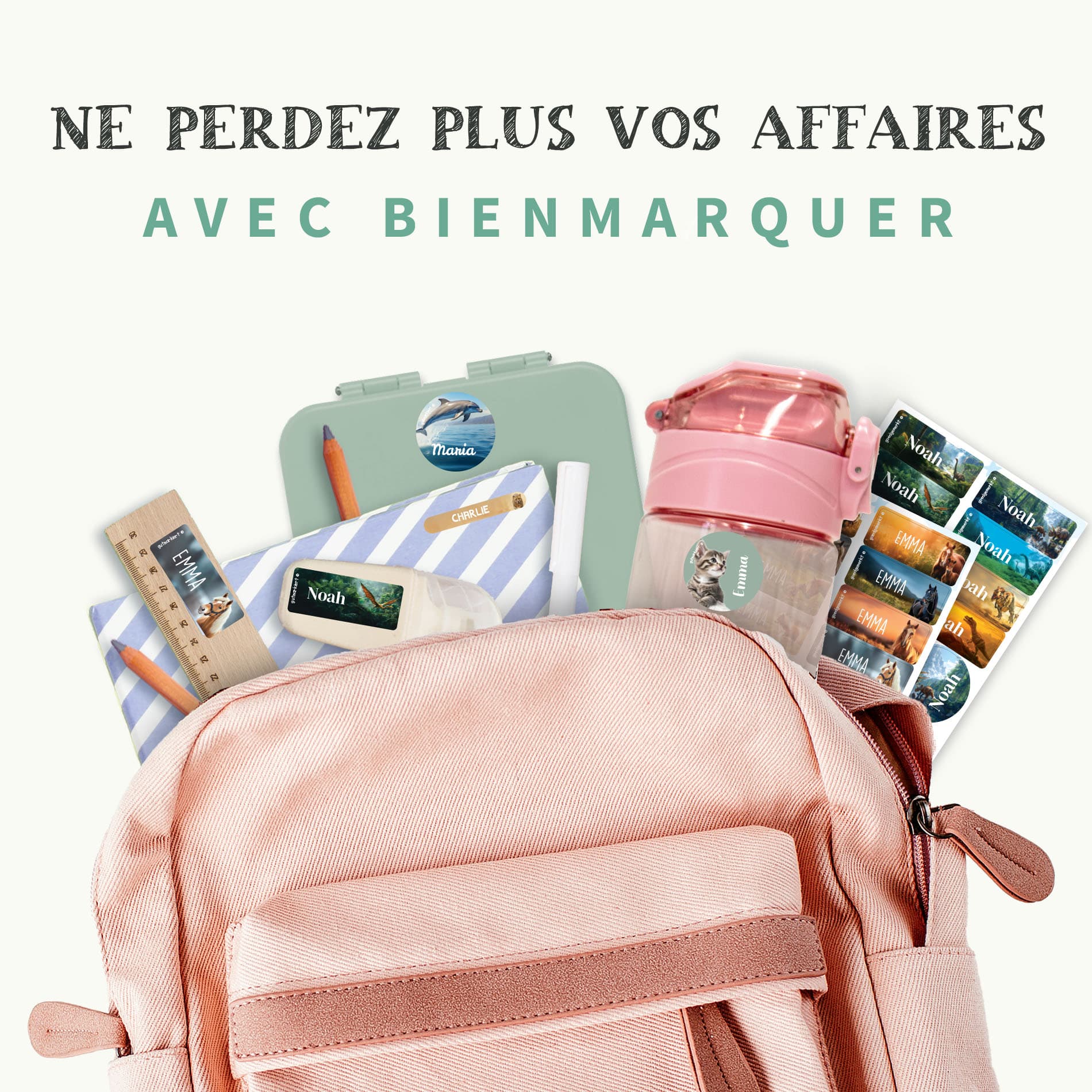 Pack d'Étiquettes Autocollantes pour Objets au motif réaliste