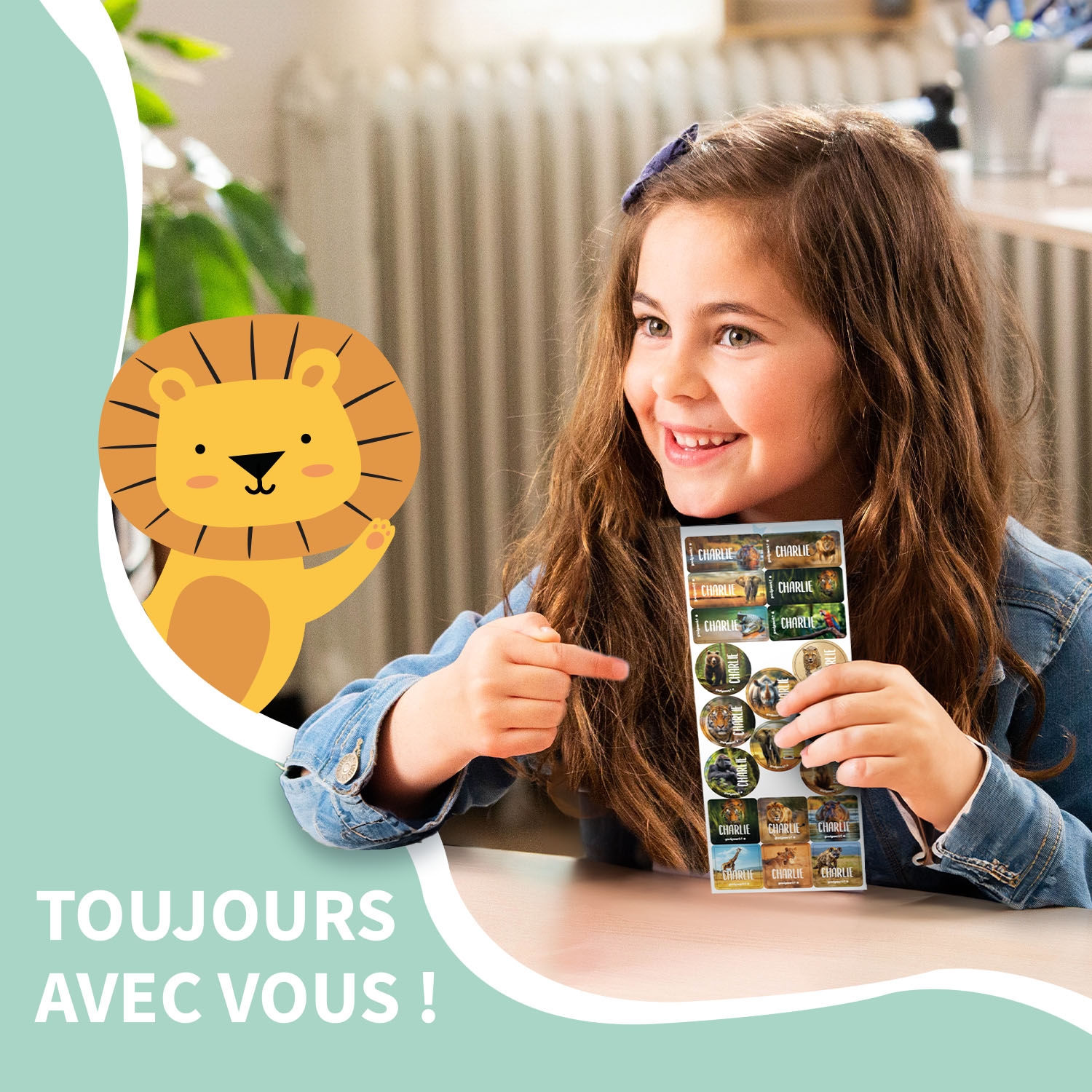 Pack d’Étiquettes Vêtements Autocollantes au motif réaliste