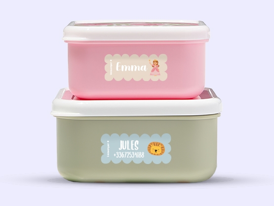 Étiquettes autocollantes avec bords ondulés à thème