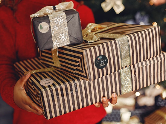 Étiquettes cadeaux de Noël personnalisées